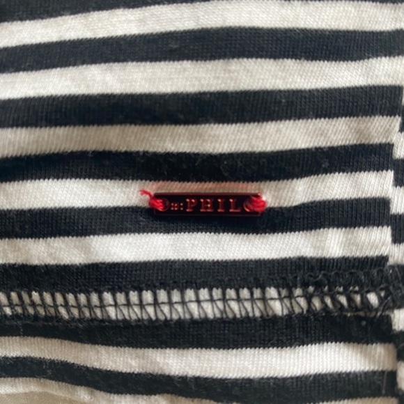 N. Philanthropy Distressed Stripe T-Shirt Dress - Picture 6 of 7